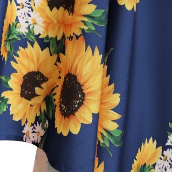 Blueberry Sunflower Dress 3X - Picture 4 of 4